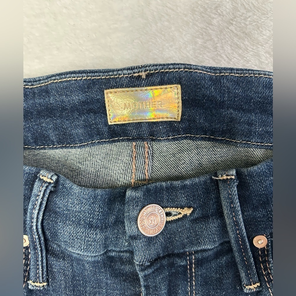 Mother Denim Women’s Sz 24 or 0/2 Ankle Fray Skinny Rockabilly Punk Jeans - Picture 11 of 16